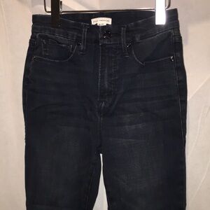 Good American Fringe Hem Blue Jeans | Dark Wash Denim | Size 27